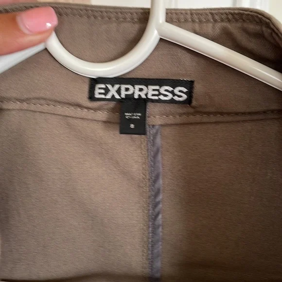 Express Tan Zippered Jacket - Picture 6 of 6